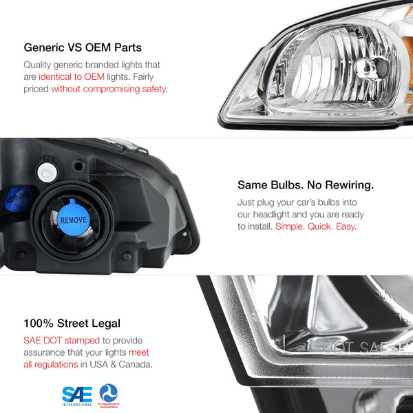 2005-2010 Chevrolet Cobalt Chrome Headlight