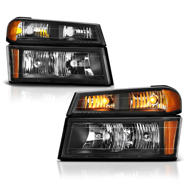 2004-2012 Chevrolet Colorado Black Headlight