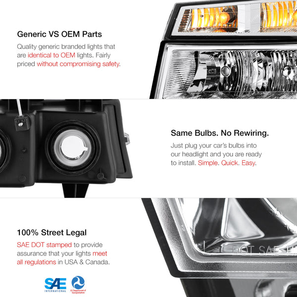 2004-2012 Chevrolet Colorado Chrome Headlight