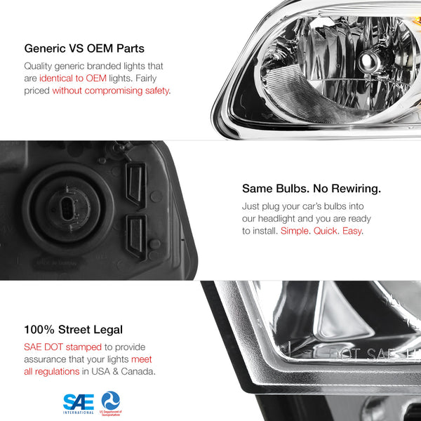 2006-2011 Chevrolet HHR Chrome Headlight