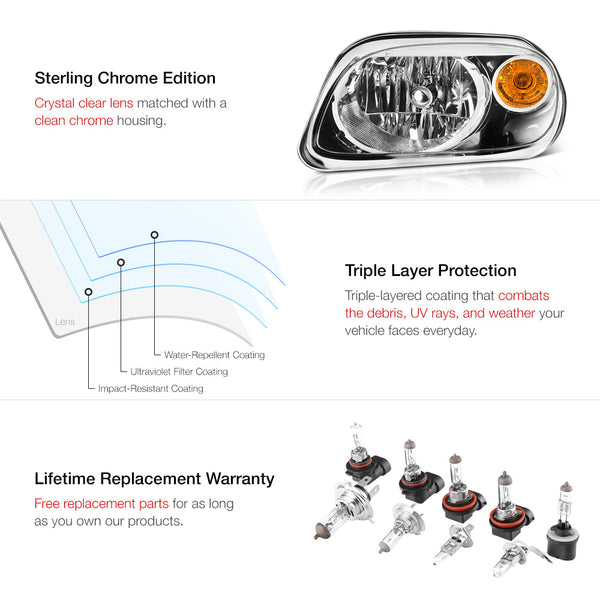 2006-2011 Chevrolet HHR Chrome Headlight