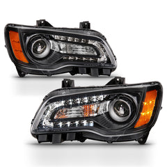 2011-2014 Chrysler 300 Black Headlight