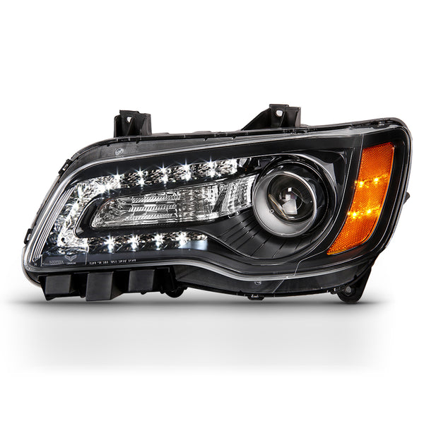 2011-2014 Chrysler 300 Black Headlight