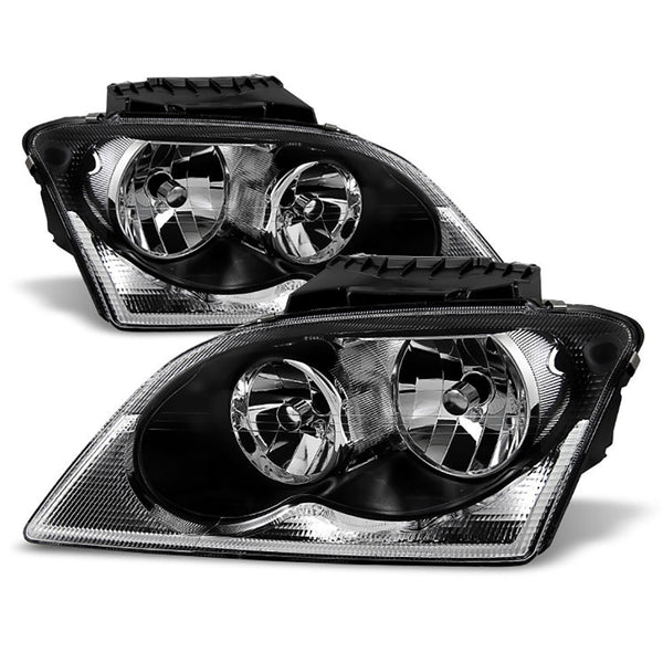 2004-2006 Chrysler Pacifica Black Headlight