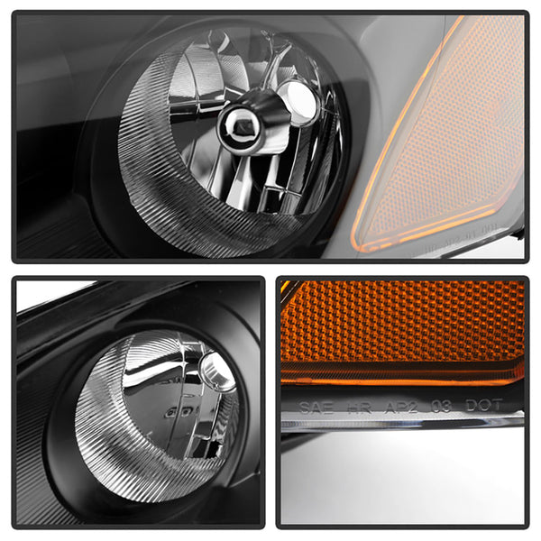 2003-2005 Chrysler Sebring Black Headlight