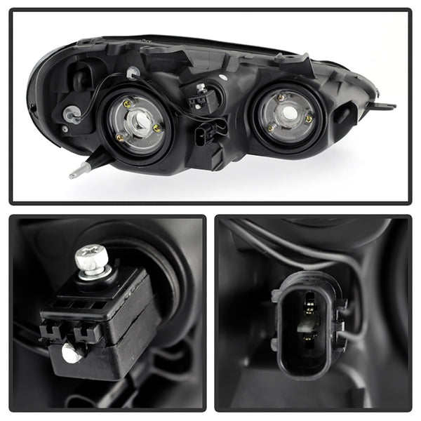 2003-2005 Chrysler Sebring Black Headlight