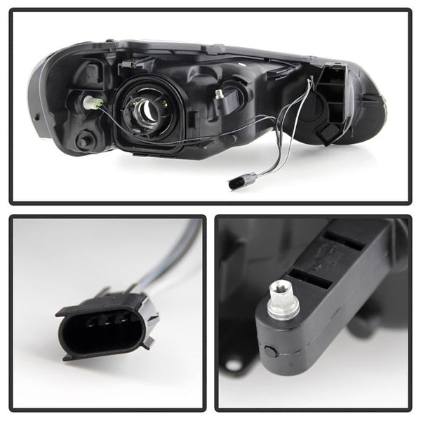 2004-2006 Chrysler Sebring Black Headlight