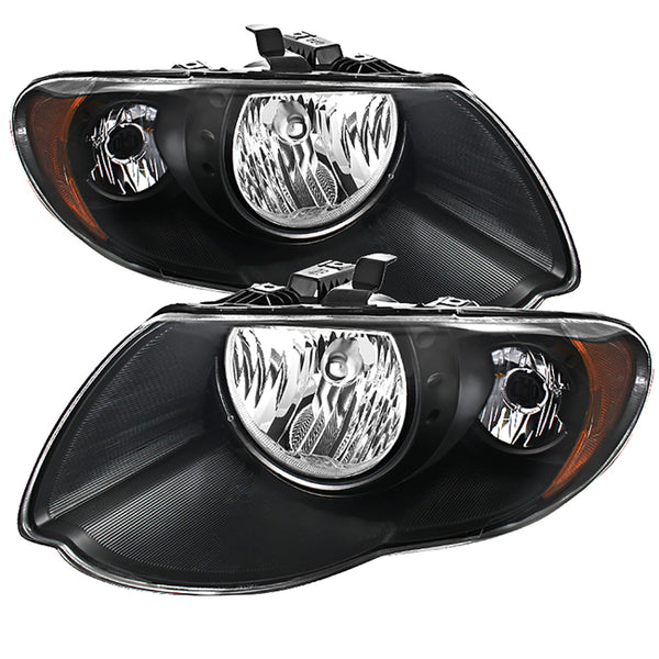 2005-2007 Chrysler Town & Country Black Headlight