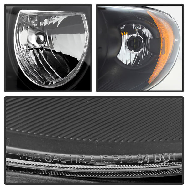 2005-2007 Chrysler Town & Country Black Headlight