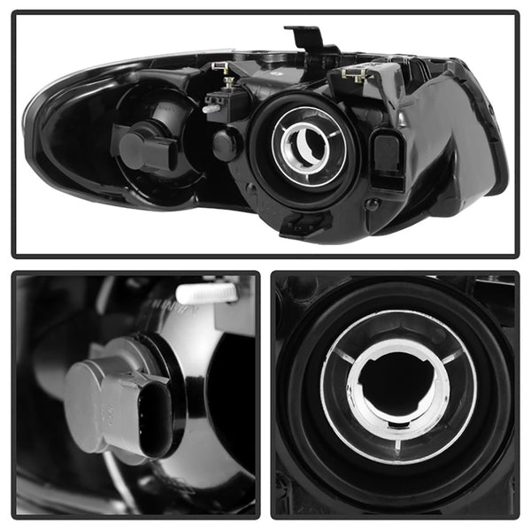 2005-2007 Chrysler Town & Country Black Headlight