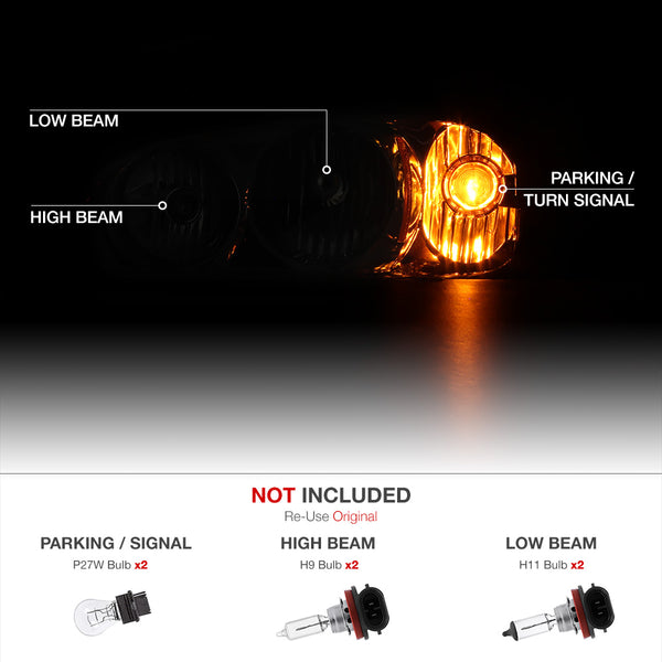 2004-2007 Chevrolet Malibu Smoked Headlight