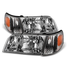 1998-2011 Ford Crown Victoria Chrome Headlight