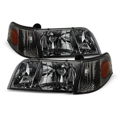 1998-2011 Ford Crown Victoria Smoked Headlight