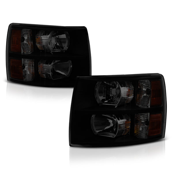 2007-2013 Chevrolet Silverado 1500 Sinister Black Headlight