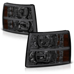 2007-2013 Chevrolet Silverado 1500 Smoked Headlight