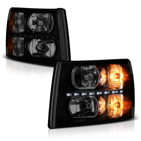 2007-2013 Chevrolet Silverado 1500 Sinister Black Headlight