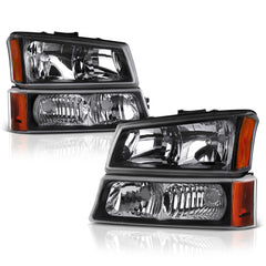 2003-2006 Chevrolet Silverado 1500 | 2500 | 3500 Black Headlight