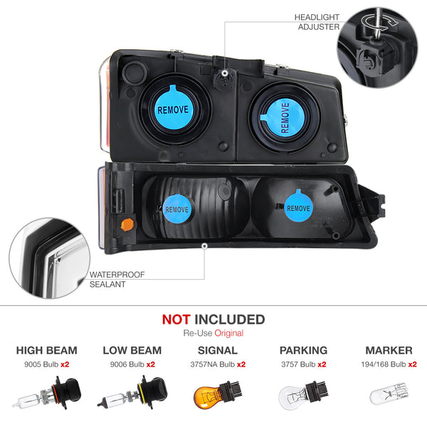 2003-2006 Chevrolet Silverado 1500 | 2500 | 3500 Chrome Headlight