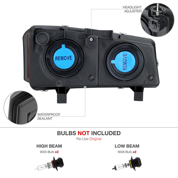 2003-2006 Chevrolet Silverado 1500 | 2500 | 3500 Smoked Headlight