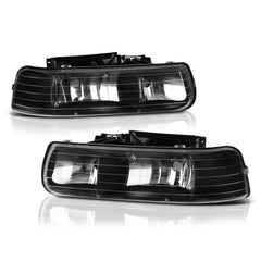 1999-2002 Chevrolet Silverado 1500 | 2500 | 3500 Black Headlight
