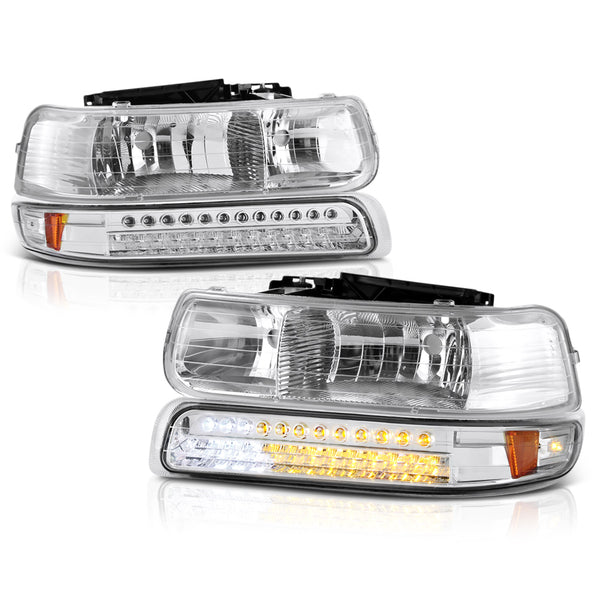 1999-2002 Chevrolet Silverado 1500 | 2500 | 3500 Chrome Headlight