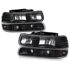 1999-2002 Chevrolet Silverado 1500 | 2500 | 3500 Black Headlight