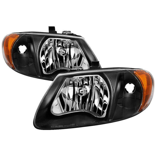 2001-2007 Dodge Caravan Black Headlight