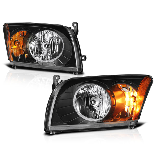 2007-2012 Dodge Caliber Black Headlight