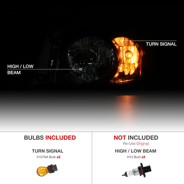 2007-2012 Dodge Caliber Black Headlight
