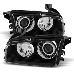 2008-2010 Dodge Charger Black Headlight