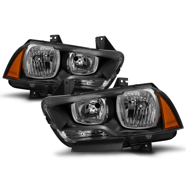 2011-2014 Dodge Charger Black Headlight