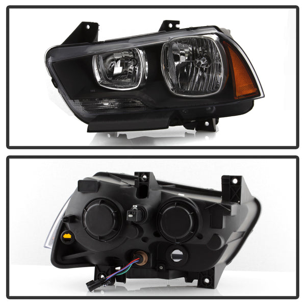 2011-2014 Dodge Charger Black Headlight