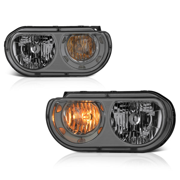2008-2014 Dodge Challenger Smoked Headlight