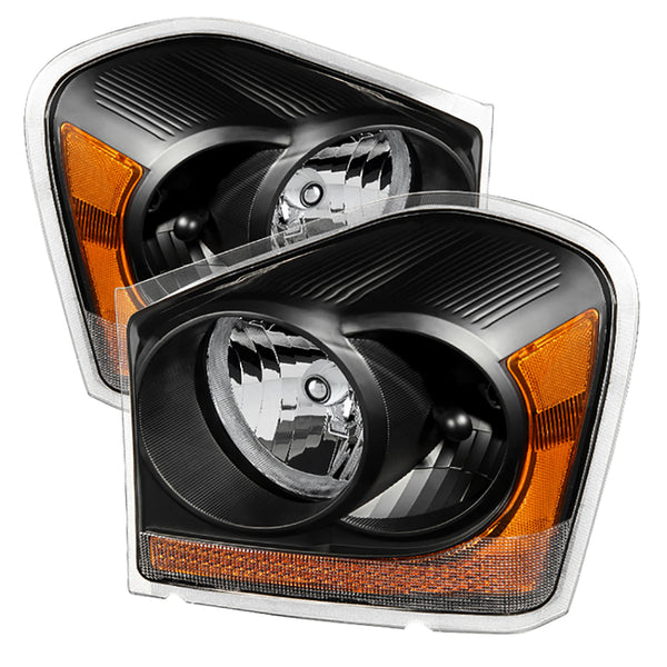2004-2005 Dodge Durango Black Headlight