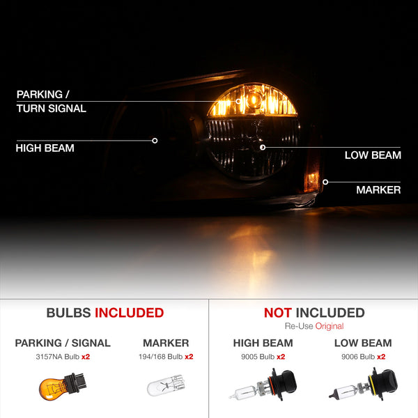 2005-2007 Dodge Magnum Sinister Black Headlight
