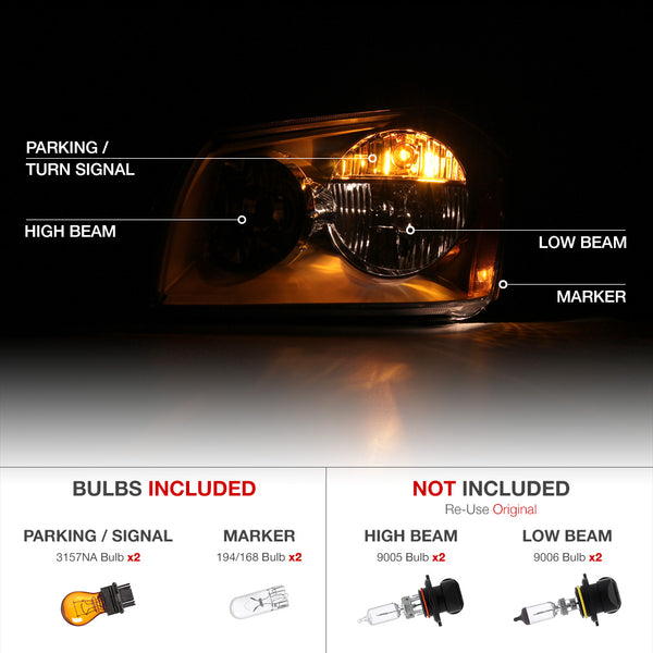 2005-2007 Dodge Magnum Chrome Headlight