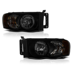 2002-2005 Dodge RAM 1500 Sinister Black Headlight