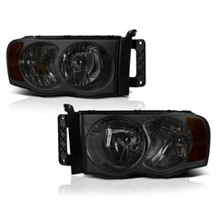 2002-2005 Dodge RAM 1500 Smoked Headlight