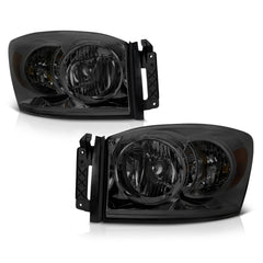 2006-2008 Dodge RAM 1500 Smoked Headlight