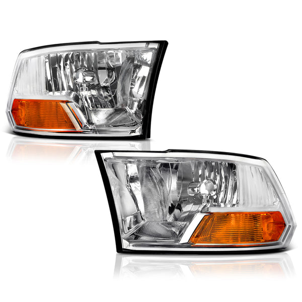 2009-2017 Dodge RAM 1500 Chrome Headlight