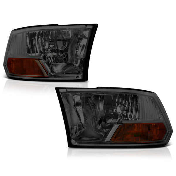 2009-2017 Dodge RAM 1500 Smoked Headlight