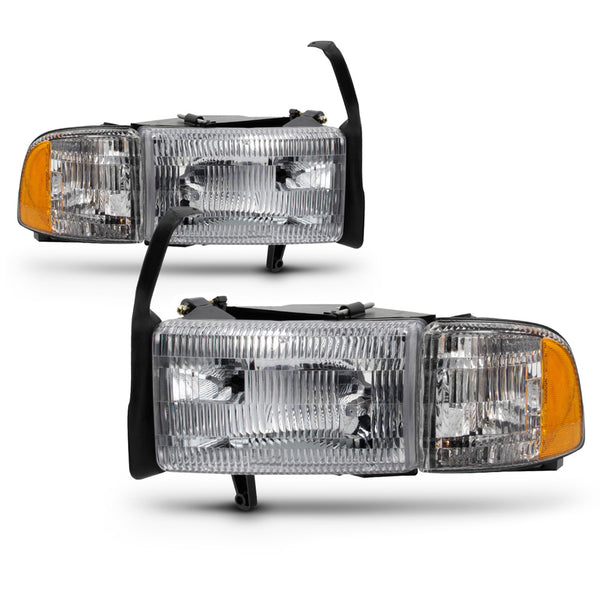 1994-2001 Dodge RAM 1500 Chrome Headlight