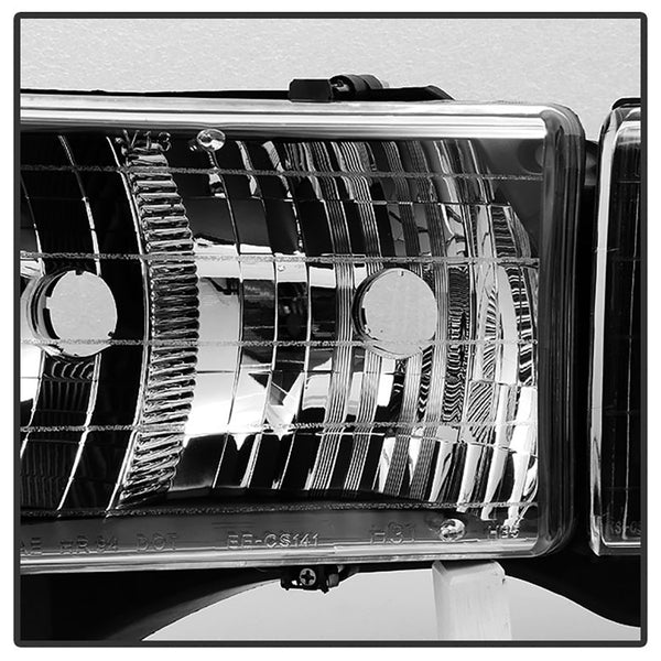 1999-2001 Dodge RAM 1500 Sport Black Headlight