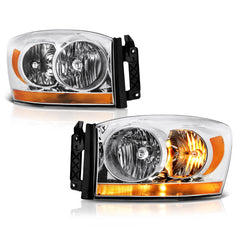 2006-2008 Dodge RAM 1500 Chrome Headlight