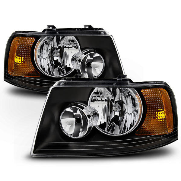 2003-2006 Ford Expedition Black Headlight