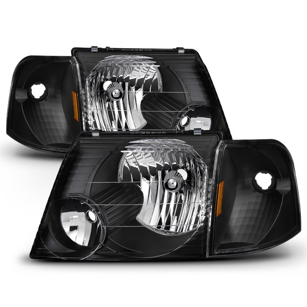 2002-2005 Ford Explorer Black Headlight