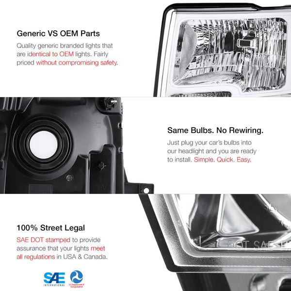 2009-2014 Ford F-150 Chrome Headlight