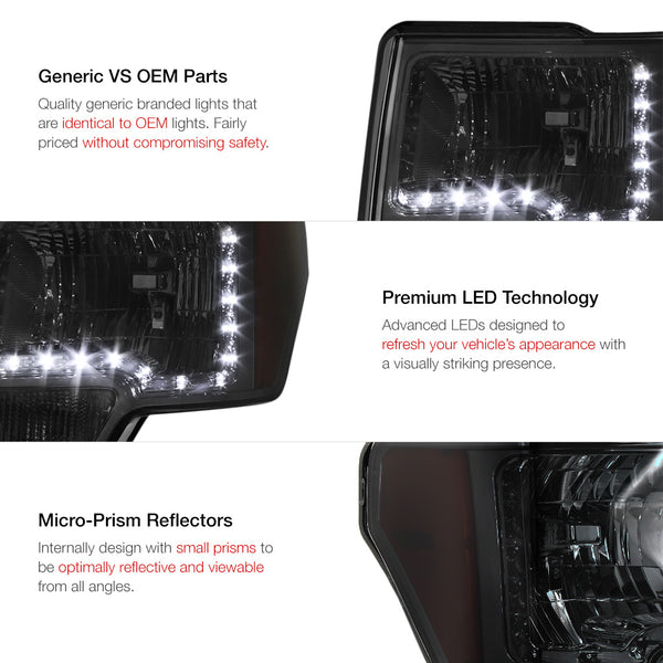 2009-2014 Ford F-150 Smoked Headlight