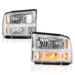 1999-2004 Ford F-250 | F-350 Superduty Chrome Headlight