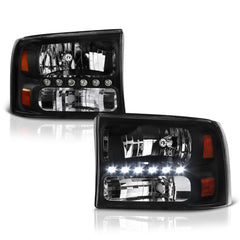 1999-2004 Ford F-250 | F-350 Superduty Black Headlight